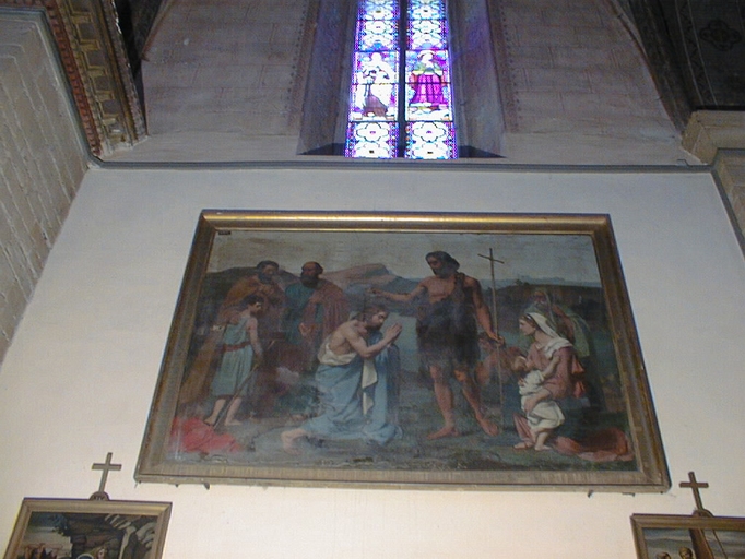 tableau et son cadre : Le Baptême du Christ