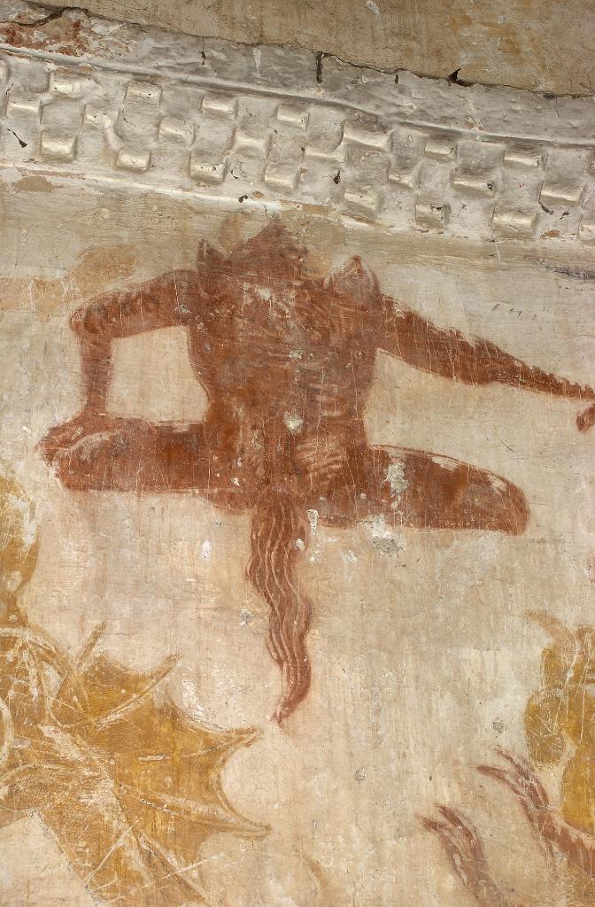peinture monumentale de l'absidiole sud : scènes infernales