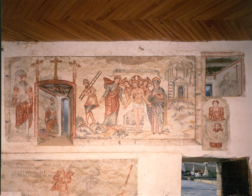 peinture monumentale : Ezéchiel, Balaam, Joël, Descente de croix, Ostension des plaies, sainte Véronique et la sainte Face