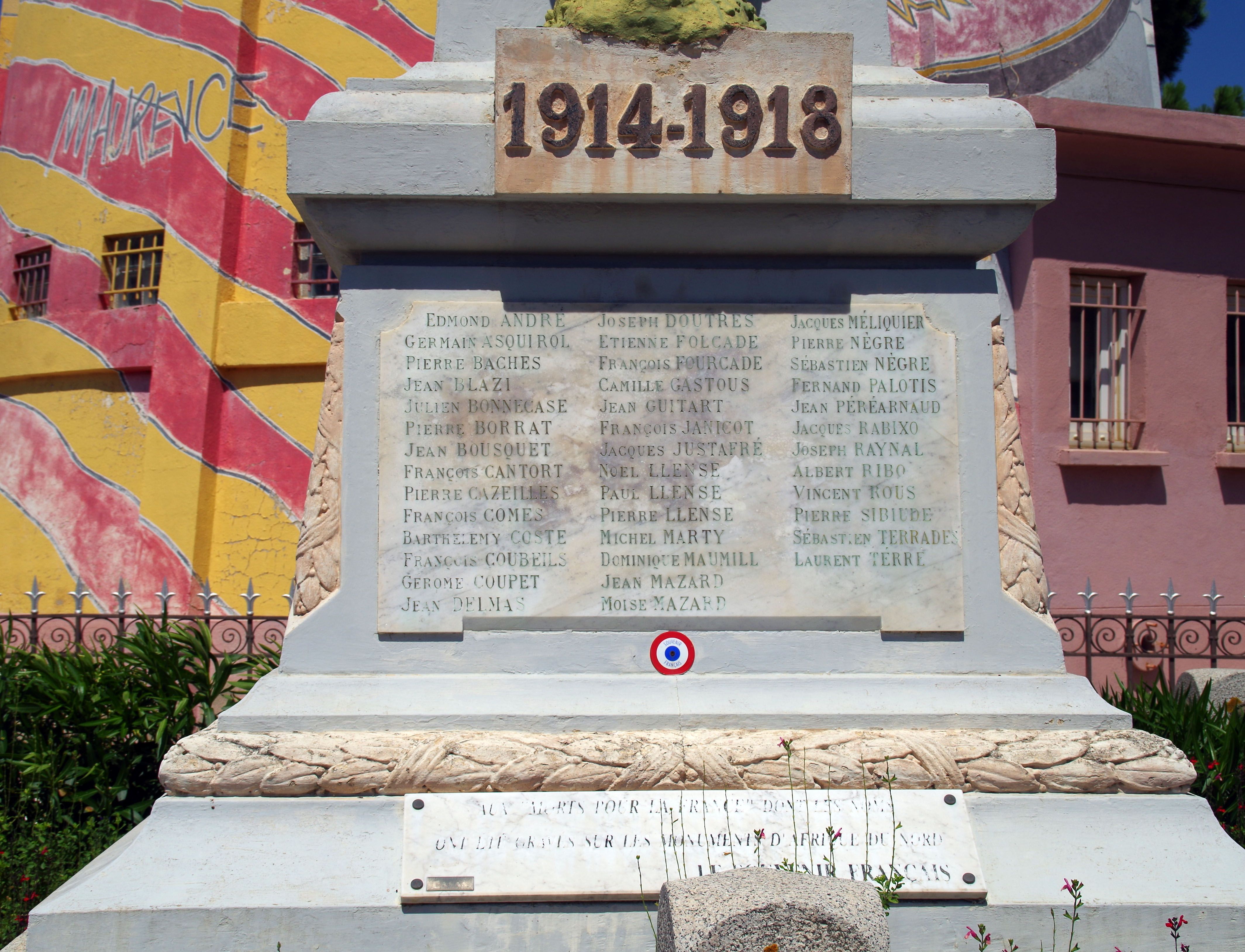 monument aux morts de la guerre de 1914-1918