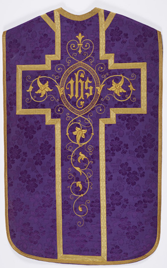 ornement liturgique catholique violet (n° 24)