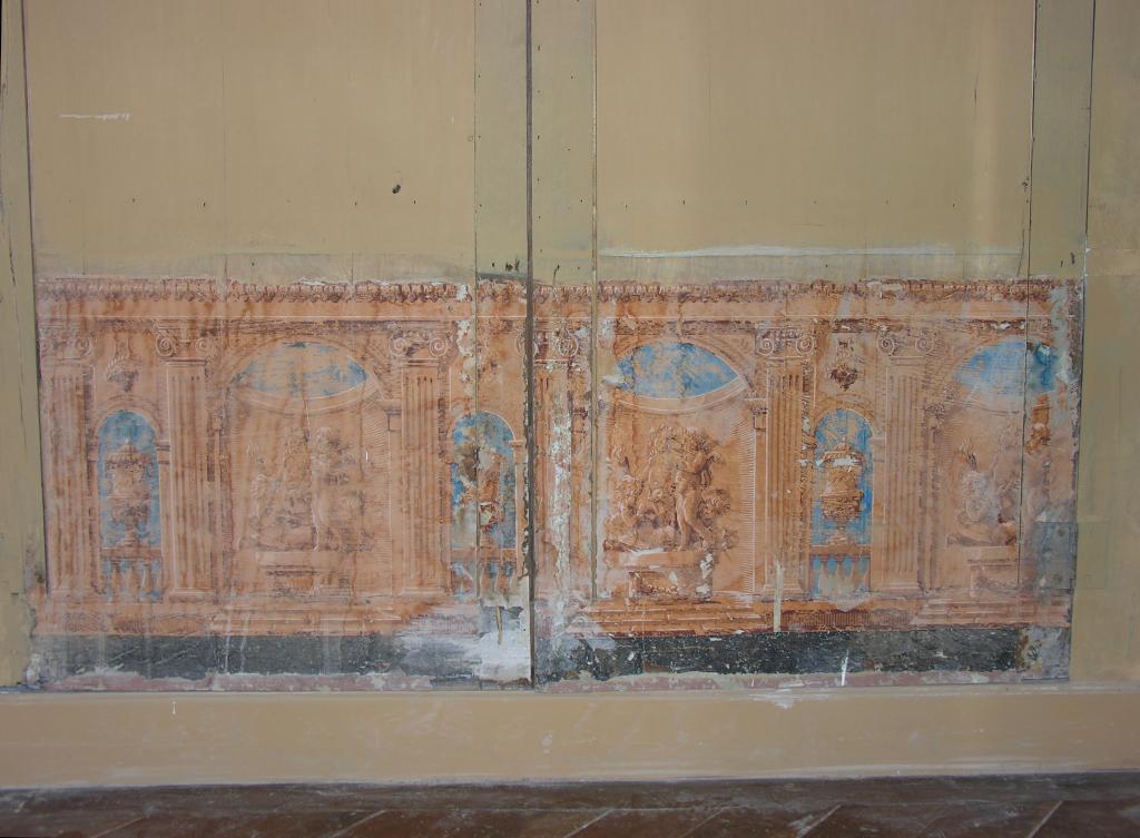 garniture architecturale : papier peint