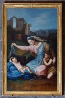 tableau : Vierge à l'Enfant avec saint Jean Baptiste ; Vierge au diadème bleu