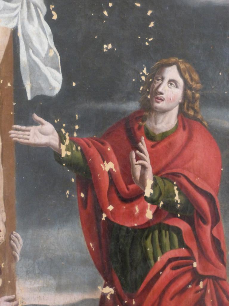 retable du maître-autel, avec tableau de La Crucifixion