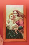 tableau et son cadre : Vierge à l'Enfant dite La Madone de Saint Sixte