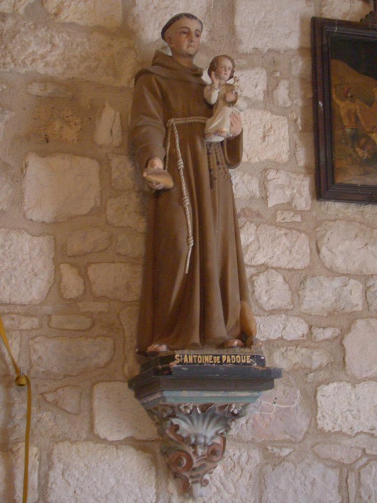 statue (petite nature), console : saint Antoine de Padoue et l'Enfant Jésus
