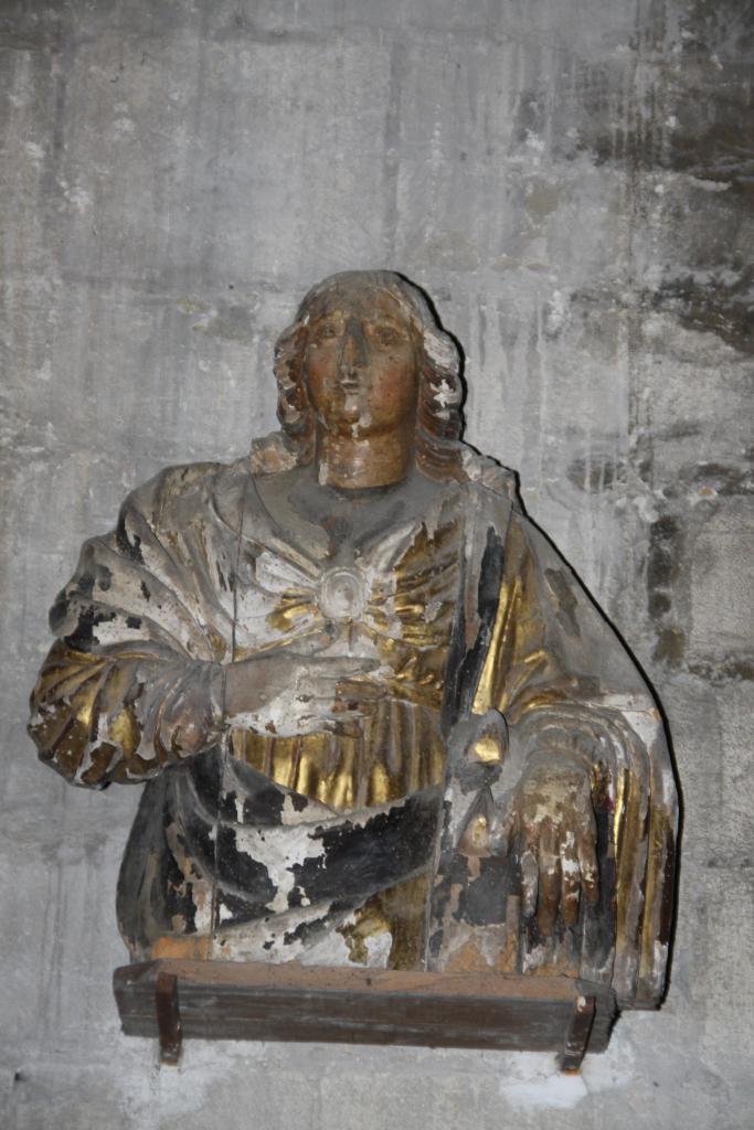 2 statues de saint et sainte non identifiés