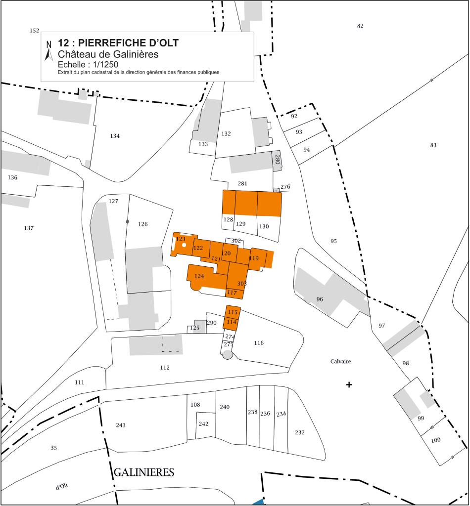 ancienne grange monastique, dite château de Galinières, et ses annexes