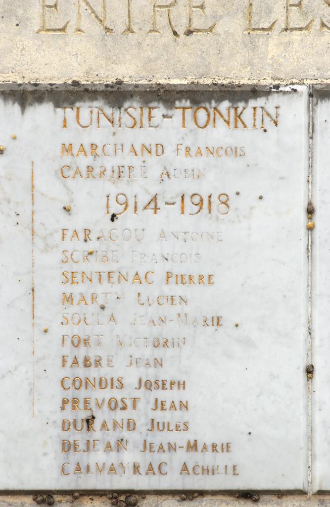monument aux morts de la guerre de 1870-1871, de la guerre de 1914-1918, de la guerre de 1939-1945 et de la guerre de 1946-1954 (Indochine)
