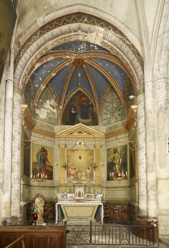 Tableau : apparition du Sacré-Coeur à Marguerite-Marie Alacoque