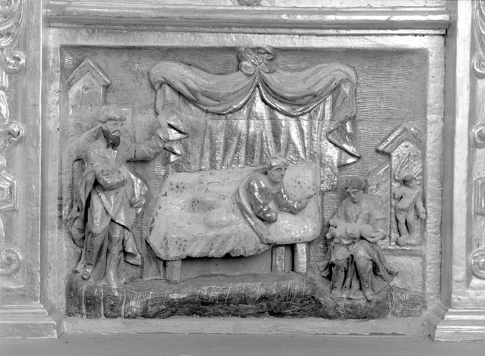 ensemble de trois reliefs (retable de la Vierge)
