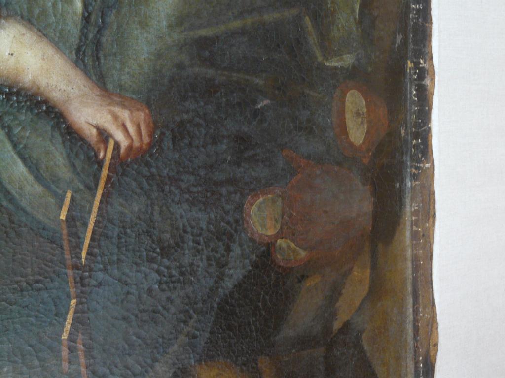 cheminée, avec tableau de Marie Madeleine pénitente