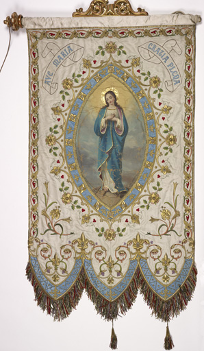 bannière blanche des Enfants de Marie (n° 3)