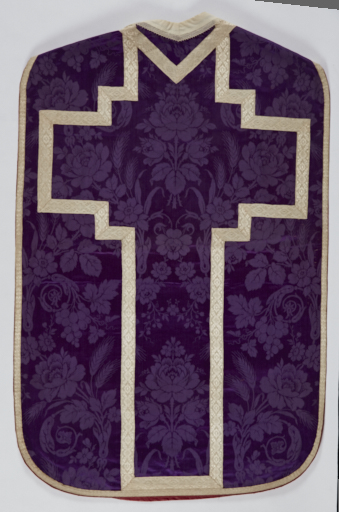 Chasuble violette avec voile de calice et manipule