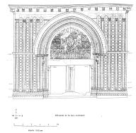 ensemble du portail nord (portail, modillons, tympan)