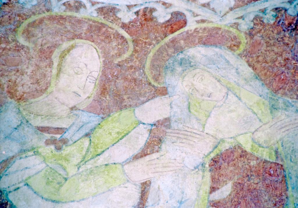 ensemble de deux peintures monumentales ; La Passion et la Résurrection