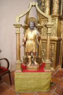 statue de saint Gaudérique et dais de procession