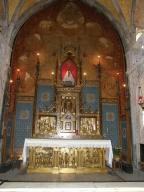 ensemble du maître-autel dédié à la Vierge de Rocamadour : autel, table d'autel, tabernacle, retable, peintures (4)