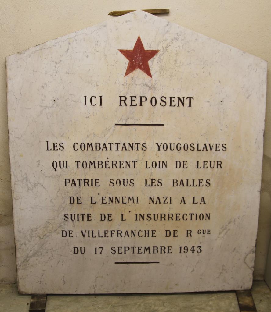 monument (plaque) à la mémoire des martyrs Croates et Bosniens