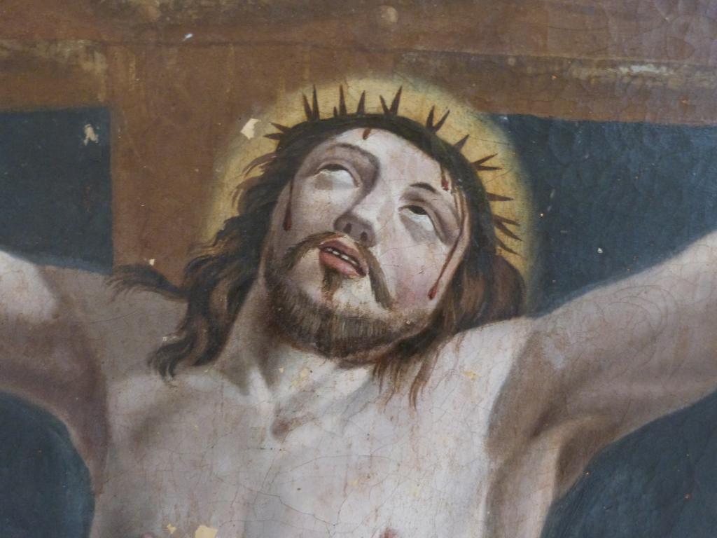 retable du maître-autel, avec tableau de La Crucifixion