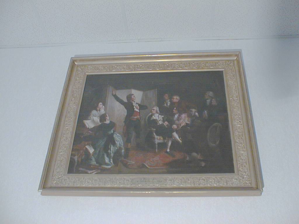 tableau et son cadre : Rouget de Lisle chantant pour la première fois la Marseillaise chez Dietrich, maire de Strasbourg dit La Marseillaise