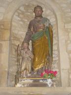 groupe sculpté : saint Joseph et l'Enfant Jésus