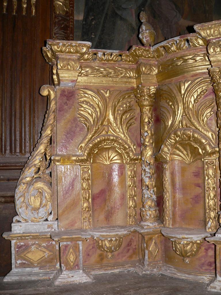 retable du maître-autel, avec tableau de La Crucifixion