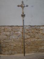 croix de procession : Christ en croix et Vierge à l'Enfant