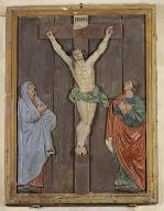 tableau, bas-relief : la Crucifixion