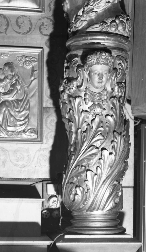 ensemble du retable de Notre Dame, autel, retable, bas-reliefs (4) : l'Annonciation, la Nativité, la Fuite en Egypte, la Sainte Famille