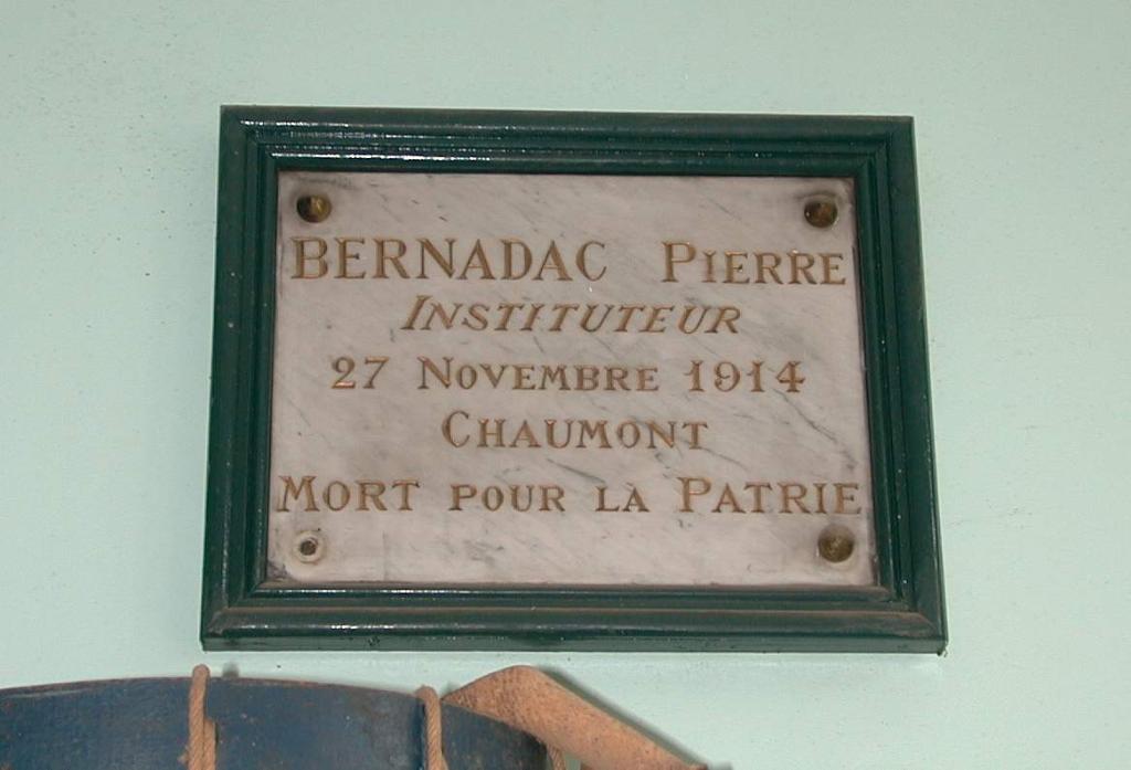 plaques commémoratives de la guerre de 1914-1918