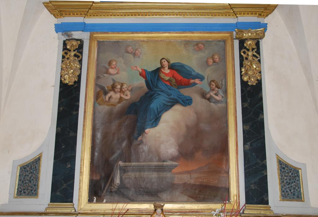 autel, retable et tableau : l'Assomption de la Vierge