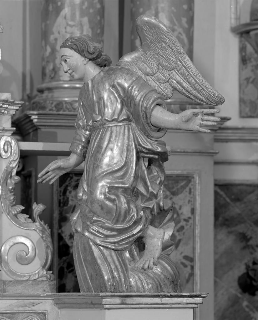 ensemble de 2 statues : anges adorateurs