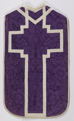 Ornement liturgique réversible violet/or
