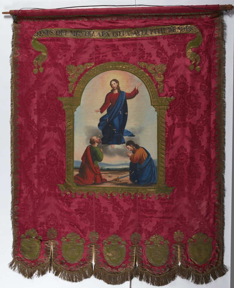 Bannière paroissiale rouge