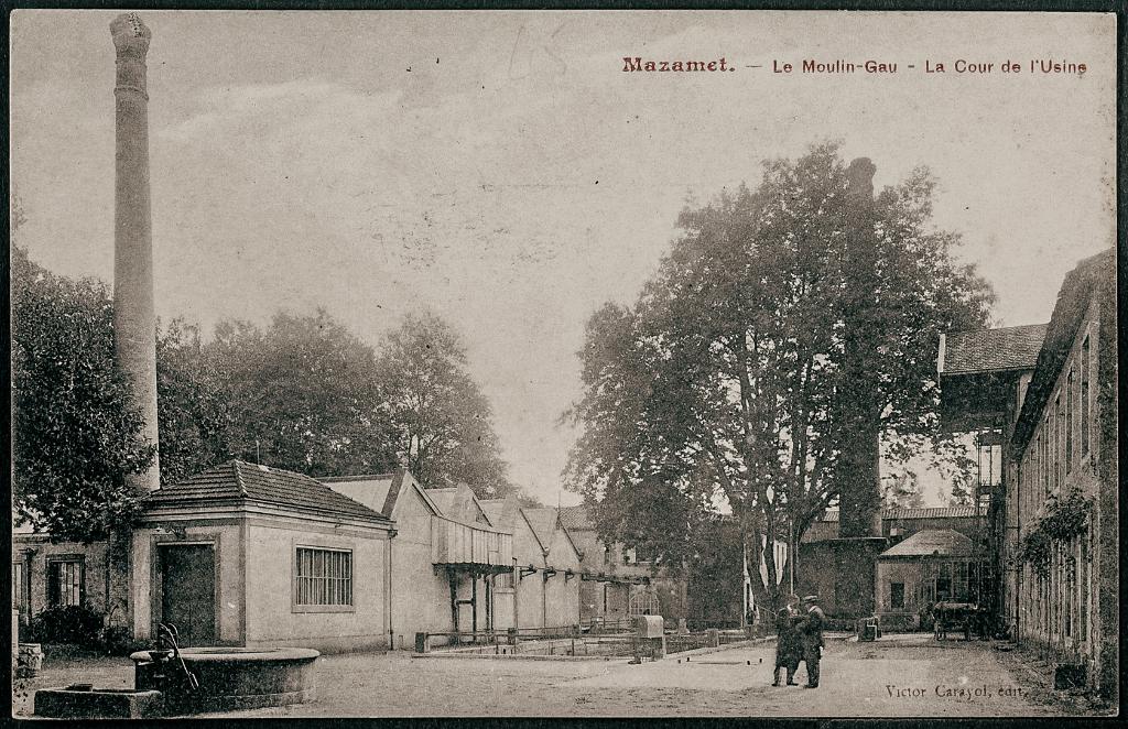 moulin à blé, puis usine textile (filature, puis fabrique de draps) dite du Moulin Gau