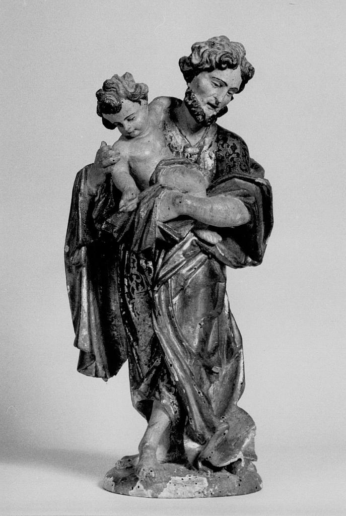 groupe sculpté : saint Joseph et l'enfant Jésus