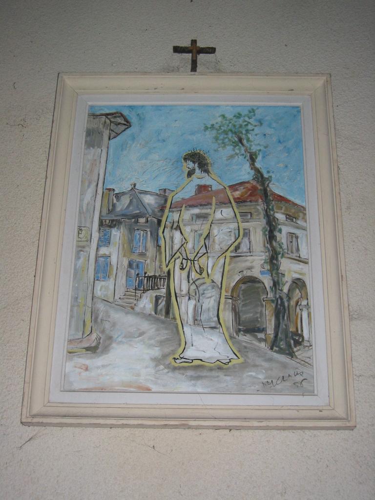 chemin de croix : ensemble de 14 tableaux