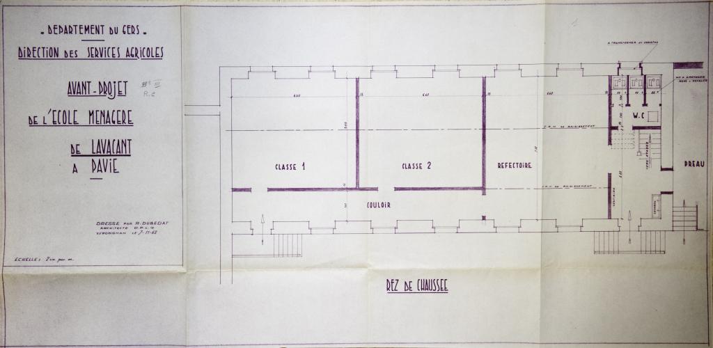 château, puis école des Frères de l'Instruction Chrétienne de Ploërmel, puis école ménagère agricole, aujourd'hui lycée d'enseignement général, technologique et agricole d'Auch Beaulieu-Lavacant