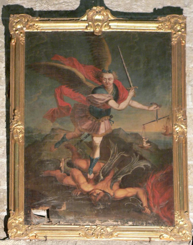 Tableau : saint Michel terrassant le démon