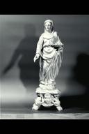 statues (2) (en pendant, statuette) : Sainte Agathe, Sainte Catherine d'Alexandrie