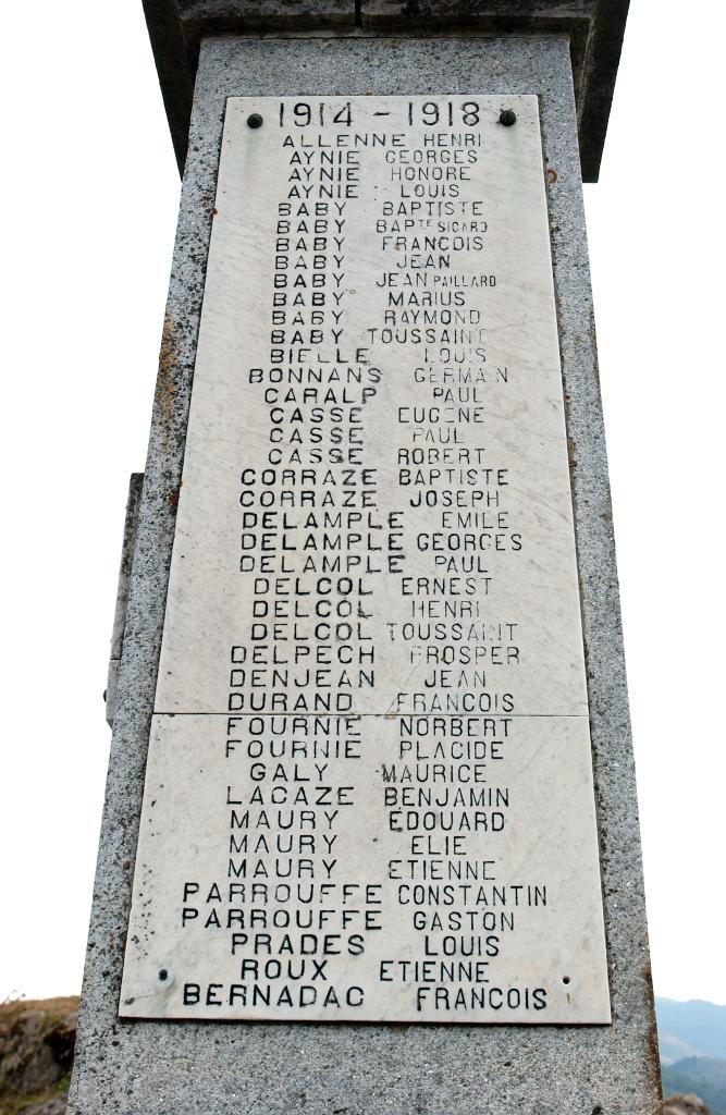 monument aux morts de la guerre de 1914-1918 et de la guerre de 1939-1945