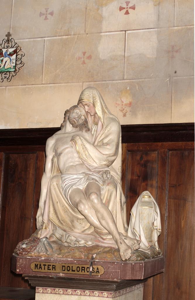 groupe sculpté (groupe relié, petite nature) : Pietà dite Mater Dolorosa