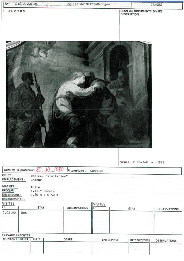 ensemble de 5 tableaux : l'Annonciation, la Visitation, l'Adoration des bergers, l'Adoration des mages, la Présentation au Temple