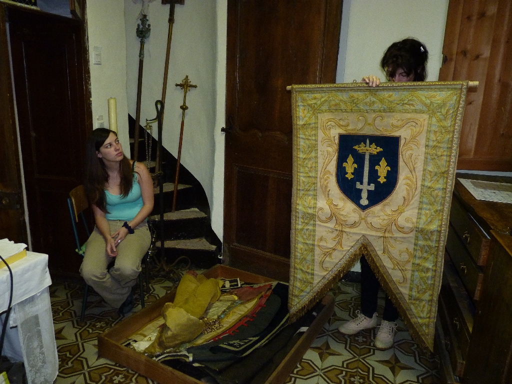 bannière de procession de l'Immaculée Conception