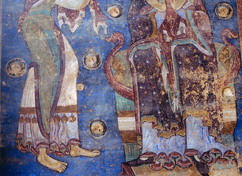 peinture monumentale de l'Annonciation et de la Visitation
