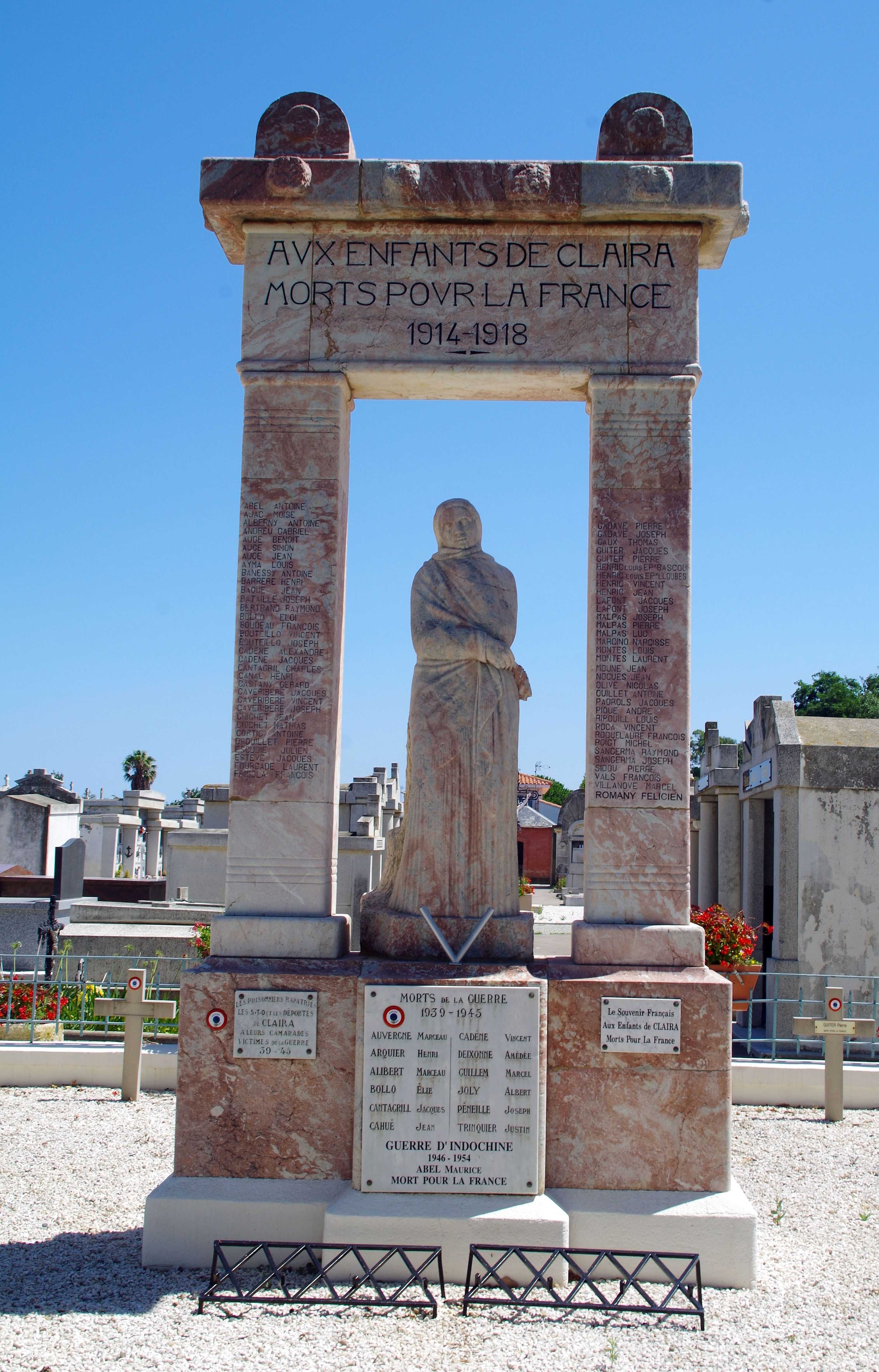 monument aux morts de la guerre de 1914-1918