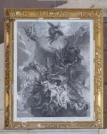 gravure : Saint Michel combattant les démons ou la Chute des anges rebelles