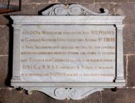 plaque commémorative de la consécration de 1453
