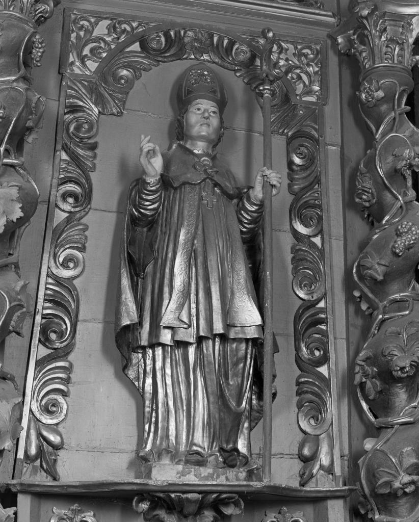 groupe sculpté, statue (en pendant, grandeur-nature) : Saint Bertrand de Comminges, saint Calixte